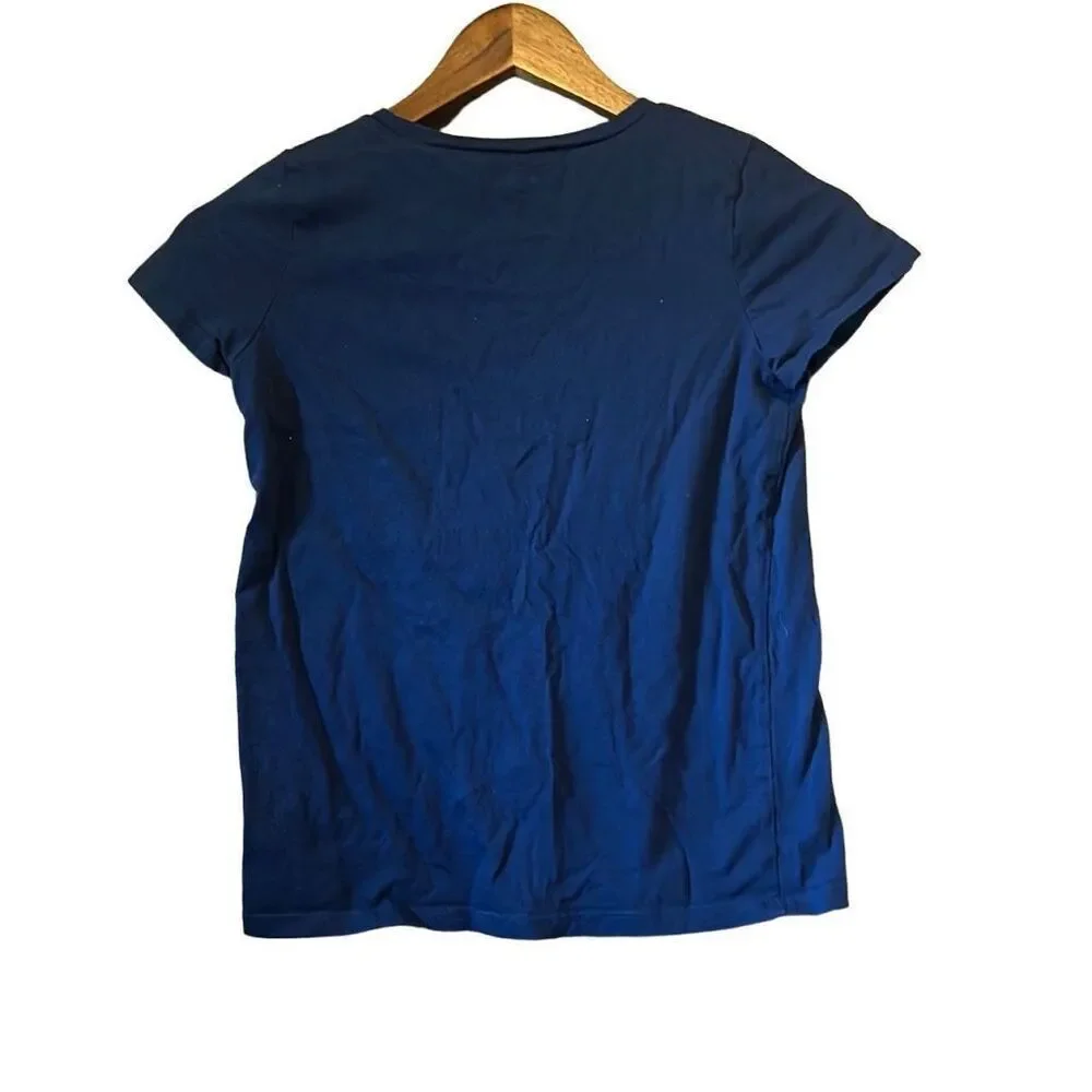 Carter's Graphic Tee Kids Size 12 Navy Blue Excellent Full of Smiles‎ Daisy